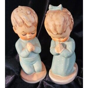 Goebel Figurine A Child’s Prayer Ceramic 1957 Hummel - Set of 2, Boy & Girl